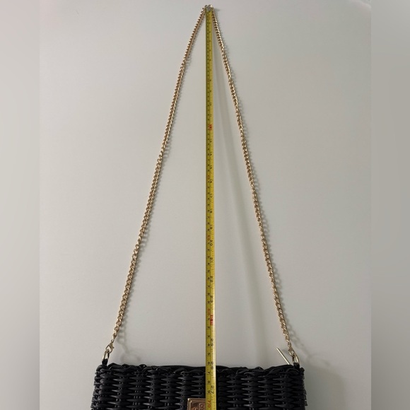 Simply Southern Key Largo Black Woven Purse with Gold Accents - Picture 9 of 9